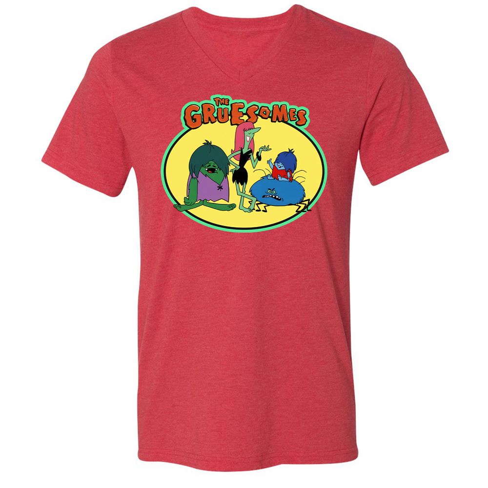 Unisex V-Neck T-Shirt - K2GAH2UV - Heather Red - 16