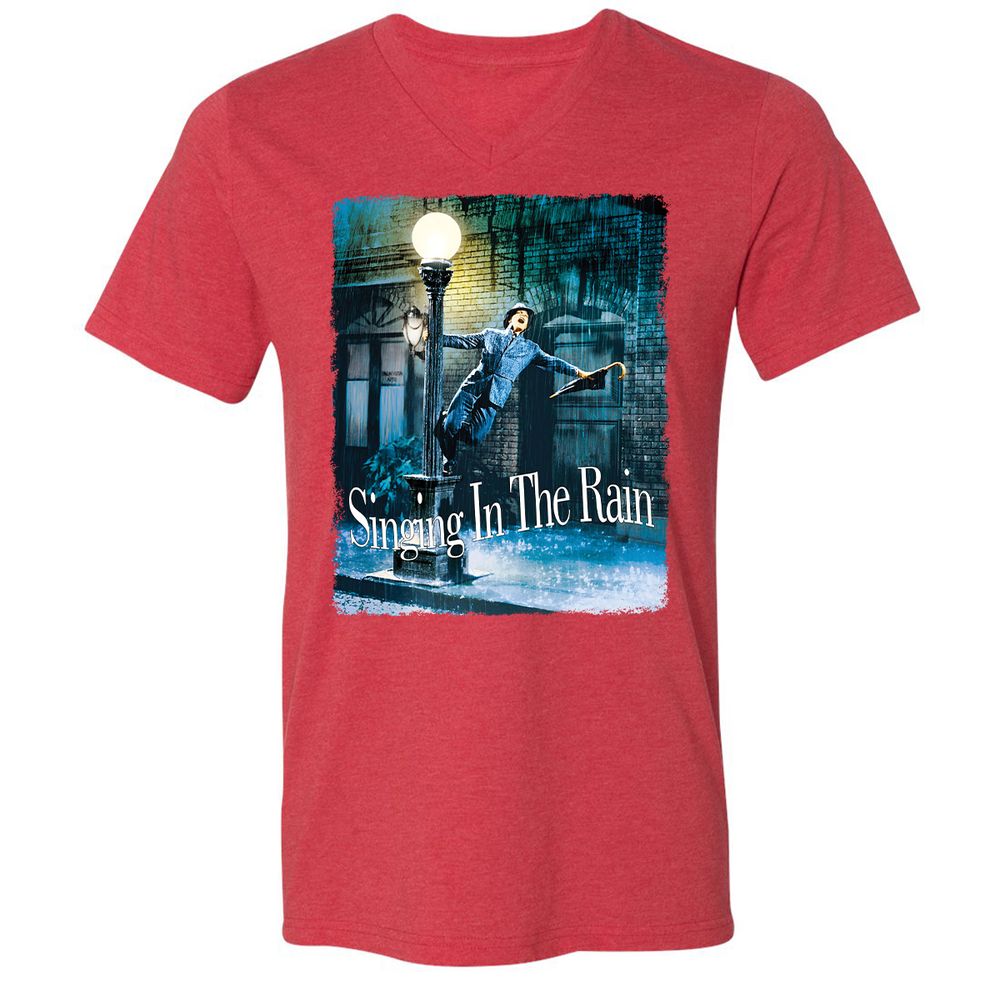 Unisex V-Neck T-Shirt - U8ZXW3T5 - Heather Red - 16