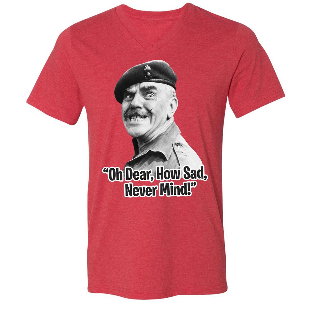 Unisex V-Neck T-Shirt - HNMRFRZ8 - Heather Red - 16