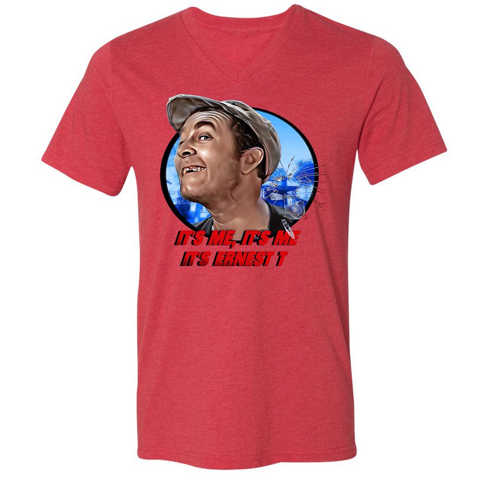 Unisex V-Neck T-Shirt - 3YVVWK55 - Heather Red - 16