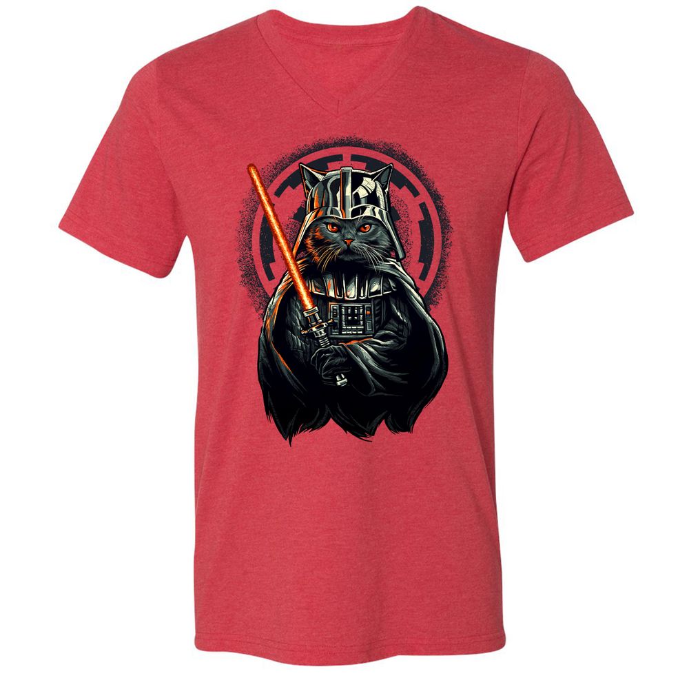 Unisex V-Neck T-Shirt - TE8RQSGW - Heather Red - 16