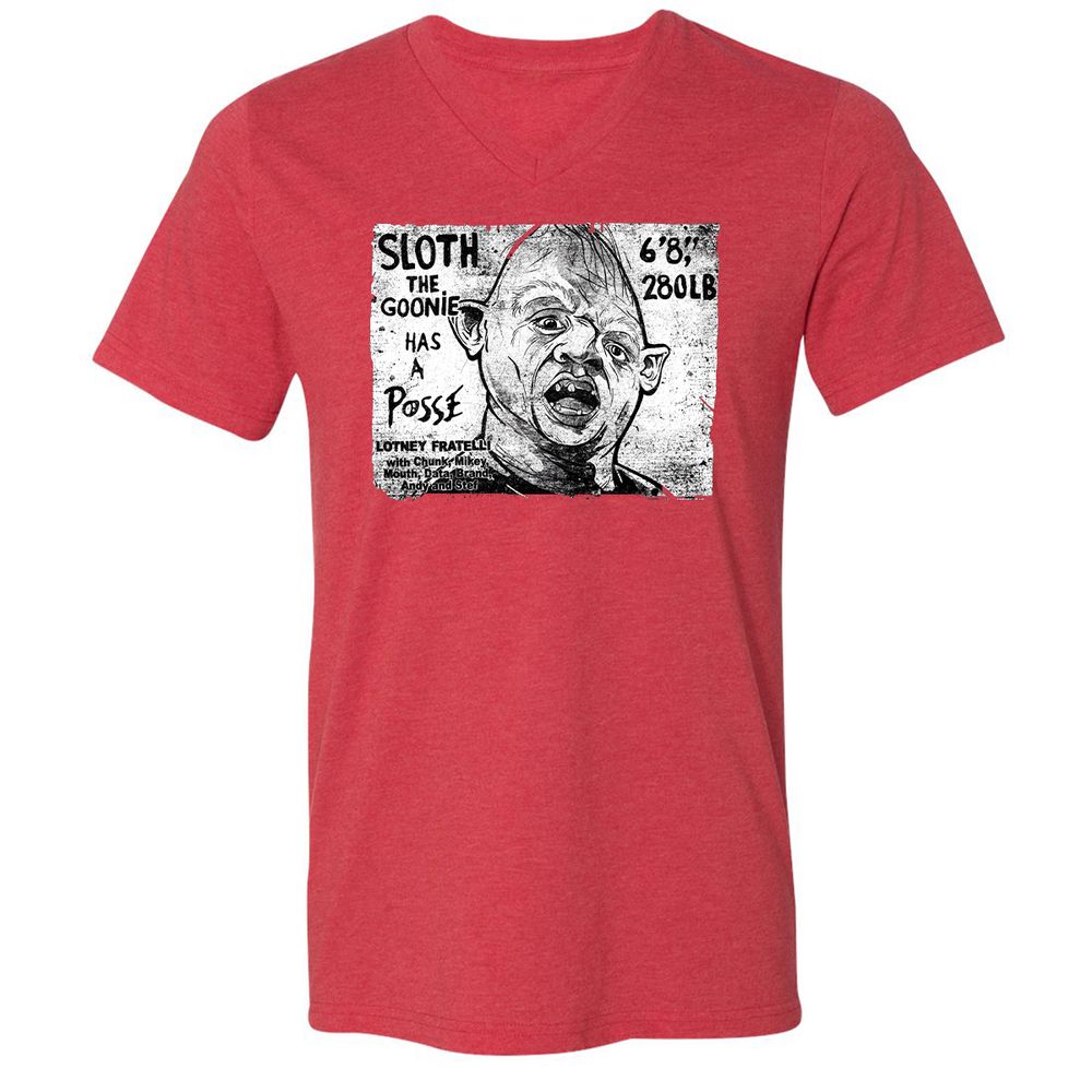 Unisex V-Neck T-Shirt - A78M4RF1 - Heather Red - 16