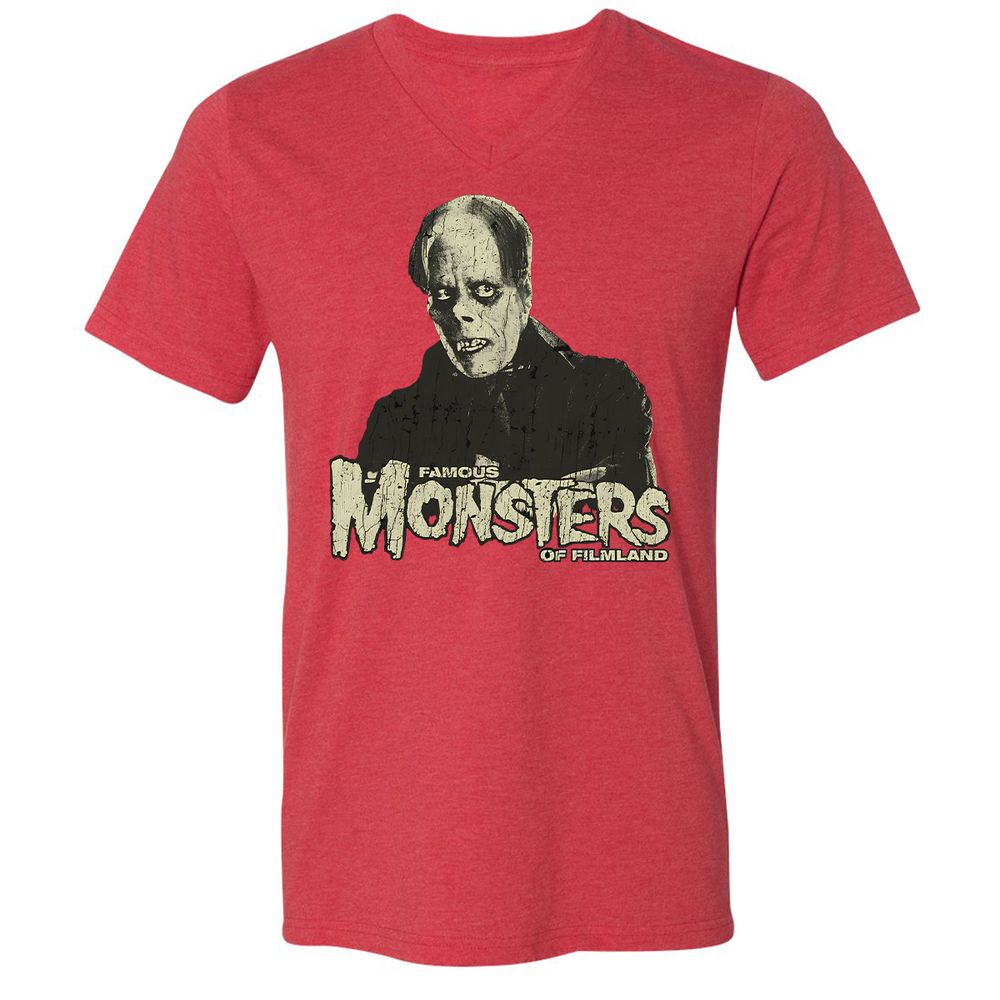 Unisex V-Neck T-Shirt - 69HZ2S8F - Heather Red - 16