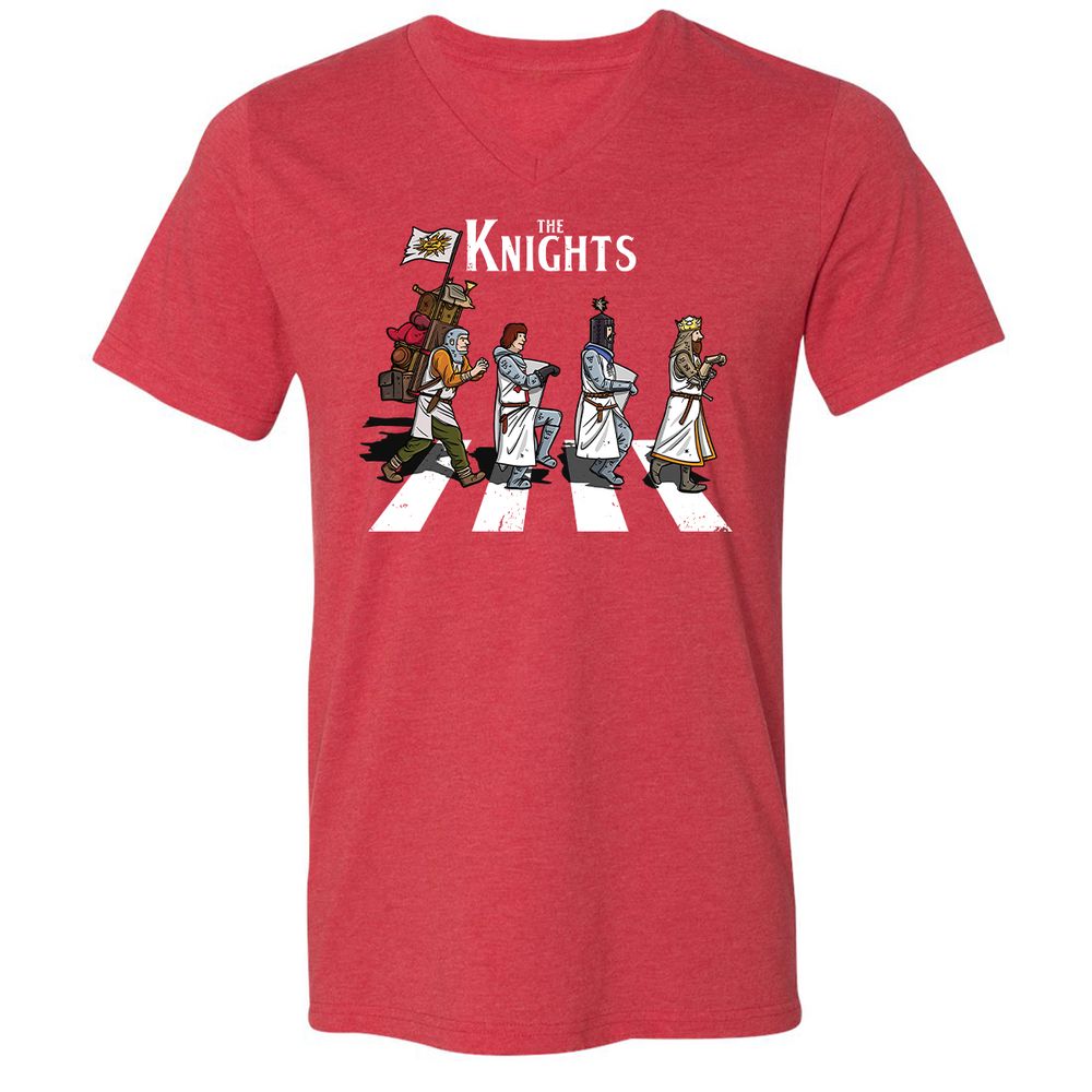 Unisex V-Neck T-Shirt - 46ZFKT1M - Heather Red - 16