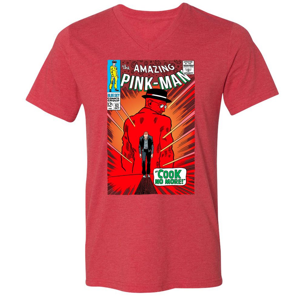 Unisex V-Neck T-Shirt - SK6CWFYK - Heather Red - 16