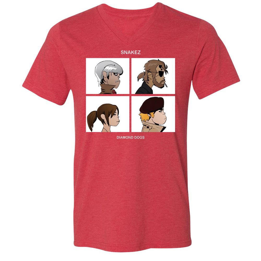 Unisex V-Neck T-Shirt - WNNAP6TC - Heather Red - 16