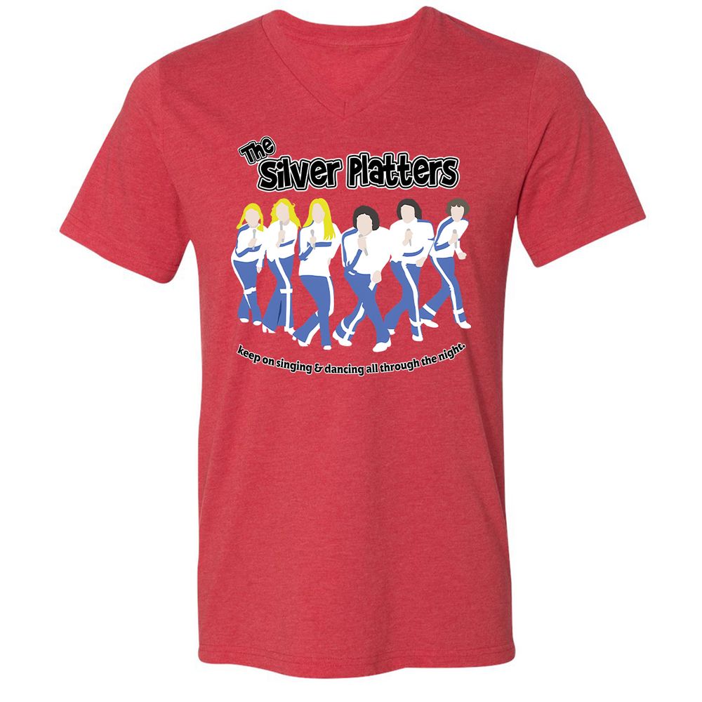 Unisex V-Neck T-Shirt - 7H1R996X - Heather Red - 16