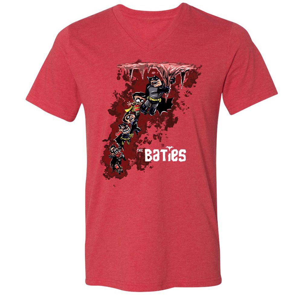 Unisex V-Neck T-Shirt - CW8472KG - Heather Red - 16