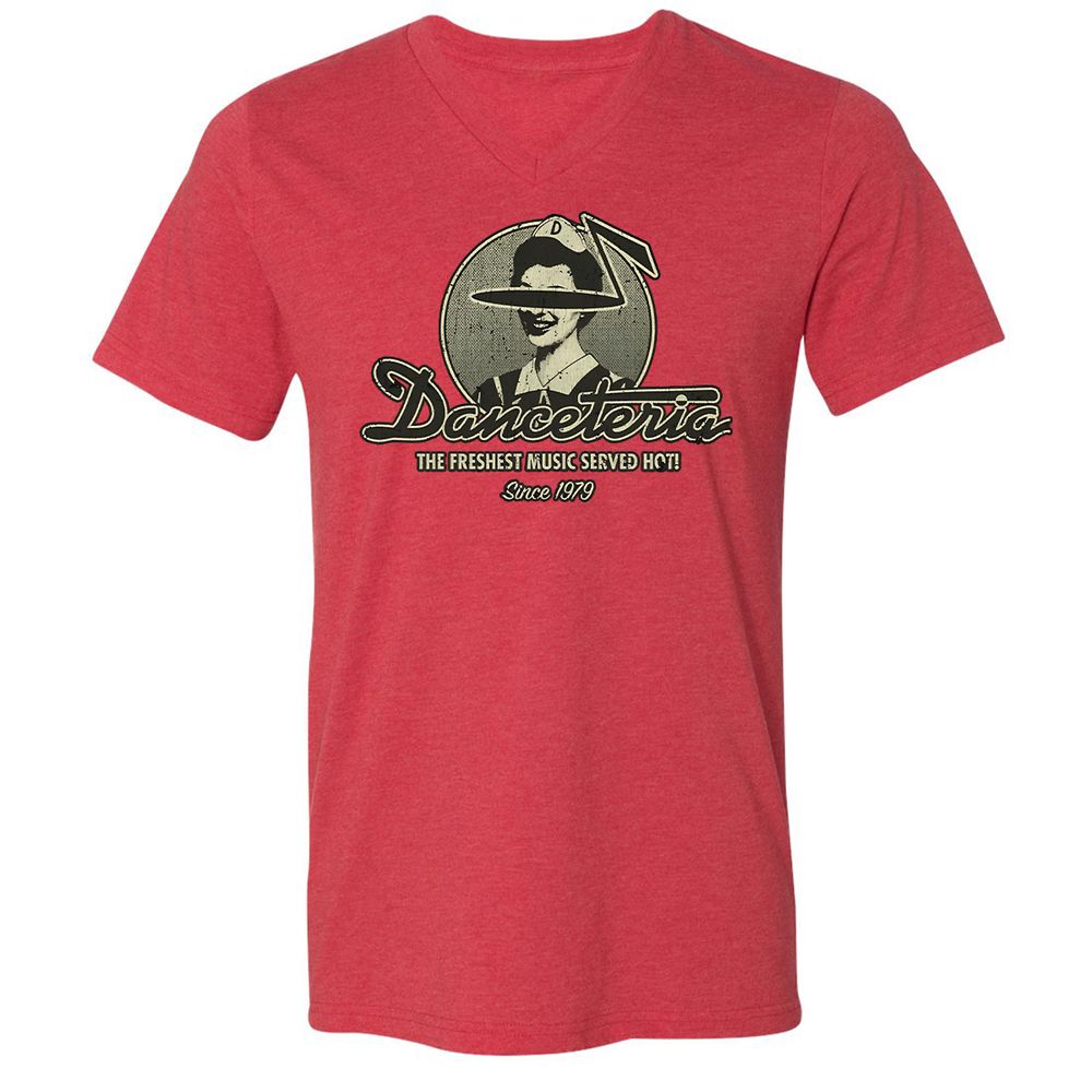 Unisex V-Neck T-Shirt - ZYTFCQ9L - Heather Red - 16