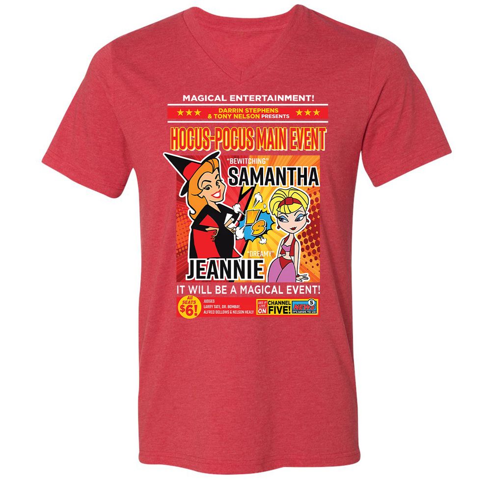 Unisex V-Neck T-Shirt - E4R83FUA - Heather Red - 16