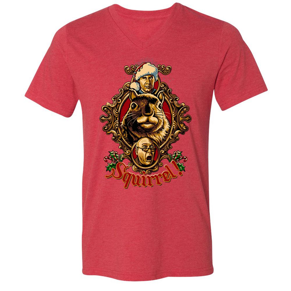 Unisex V-Neck T-Shirt - 2XASG4Y5 - Heather Red - 16