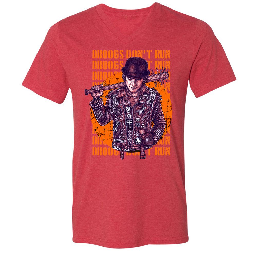 Unisex V-Neck T-Shirt - XTT2PRCQ - Heather Red - 16