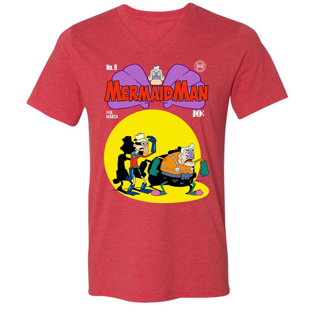 Unisex V-Neck T-Shirt - STCC8KWZ - Heather Red - 16