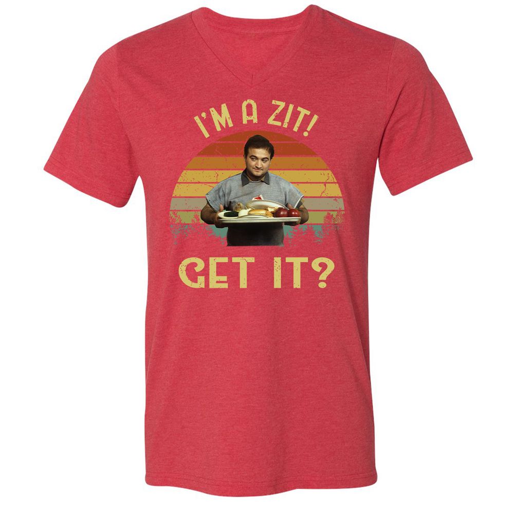 Unisex V-Neck T-Shirt - PFFD42LY - Heather Red - 16