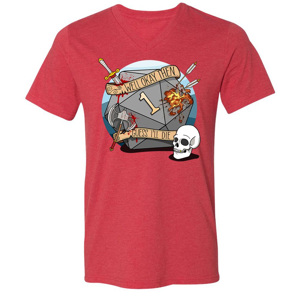 Unisex V-Neck T-Shirt - 2966ZWNB - Heather Red - 16