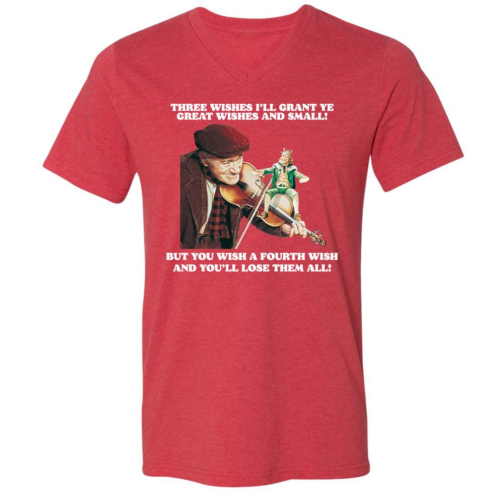 Unisex V-Neck T-Shirt - 34Q23P5K - Heather Red - 16