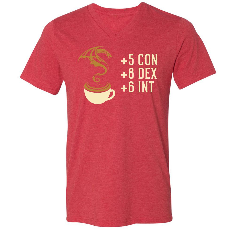 Unisex V-Neck T-Shirt - WR7UDQQS - Heather Red - 16