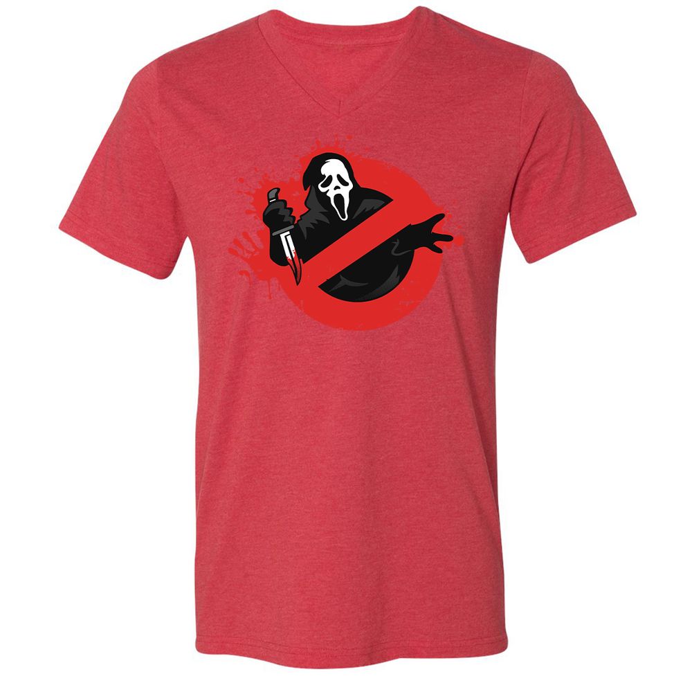 Unisex V-Neck T-Shirt - 1RHA2SAD - Heather Red - 16