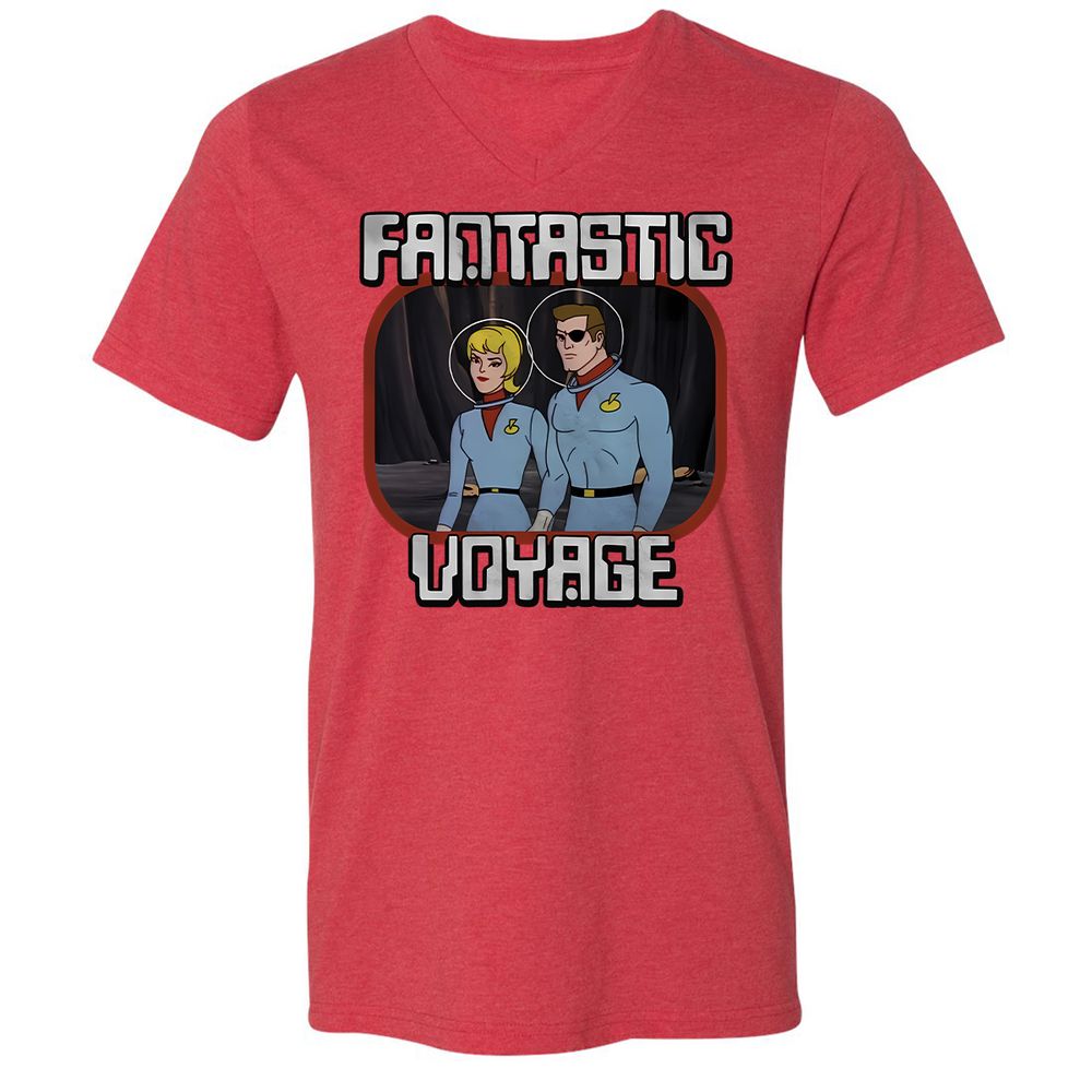 Unisex V-Neck T-Shirt - NTZK2V2J - Heather Red - 16