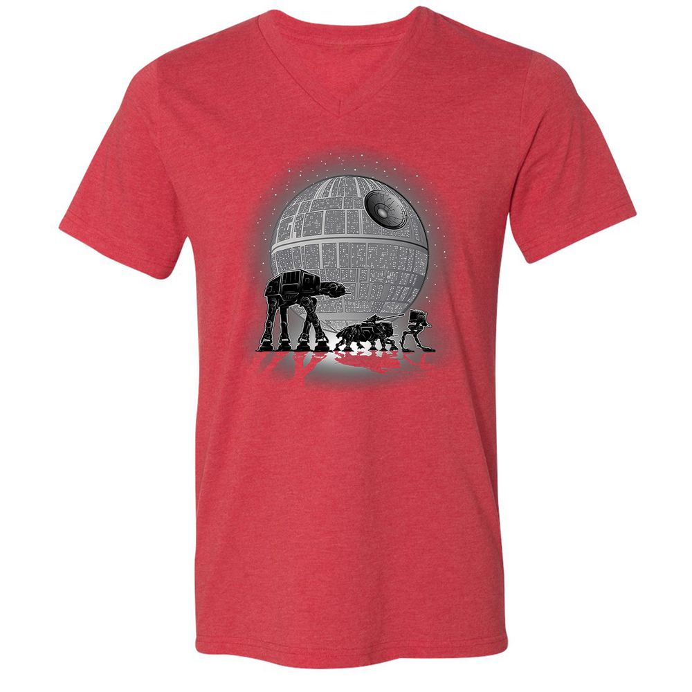 Unisex V-Neck T-Shirt - UCUYG481 - Heather Red - 16