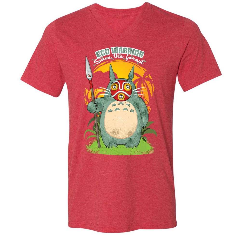 Unisex V-Neck T-Shirt - 5VJPTVG3 - Heather Red - 16