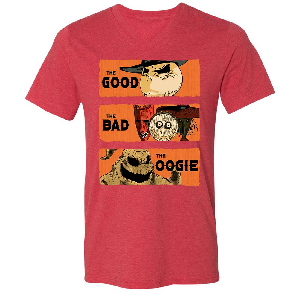 Unisex V-Neck T-Shirt - D9T9E26E - Heather Red - 16