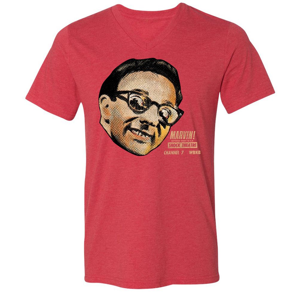 Unisex V-Neck T-Shirt - 1SDGPUSP - Heather Red - 16