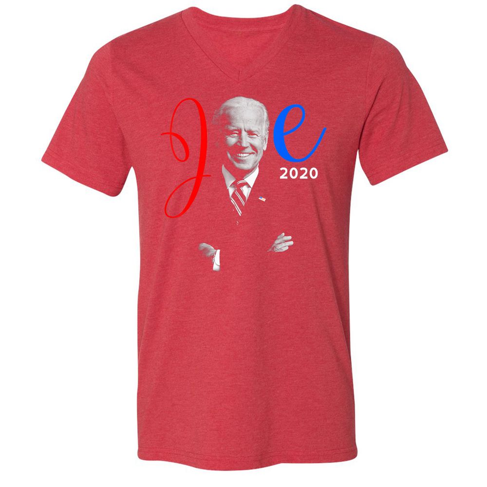 Unisex V-Neck T-Shirt - LHSJR4FR - Heather Red - 16