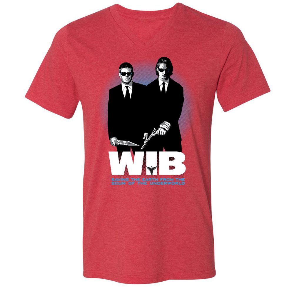 Unisex V-Neck T-Shirt - S97MDDT4 - Heather Red - 16