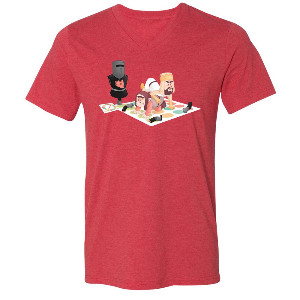 Unisex V-Neck T-Shirt - 262UKWCJ - Heather Red - 16