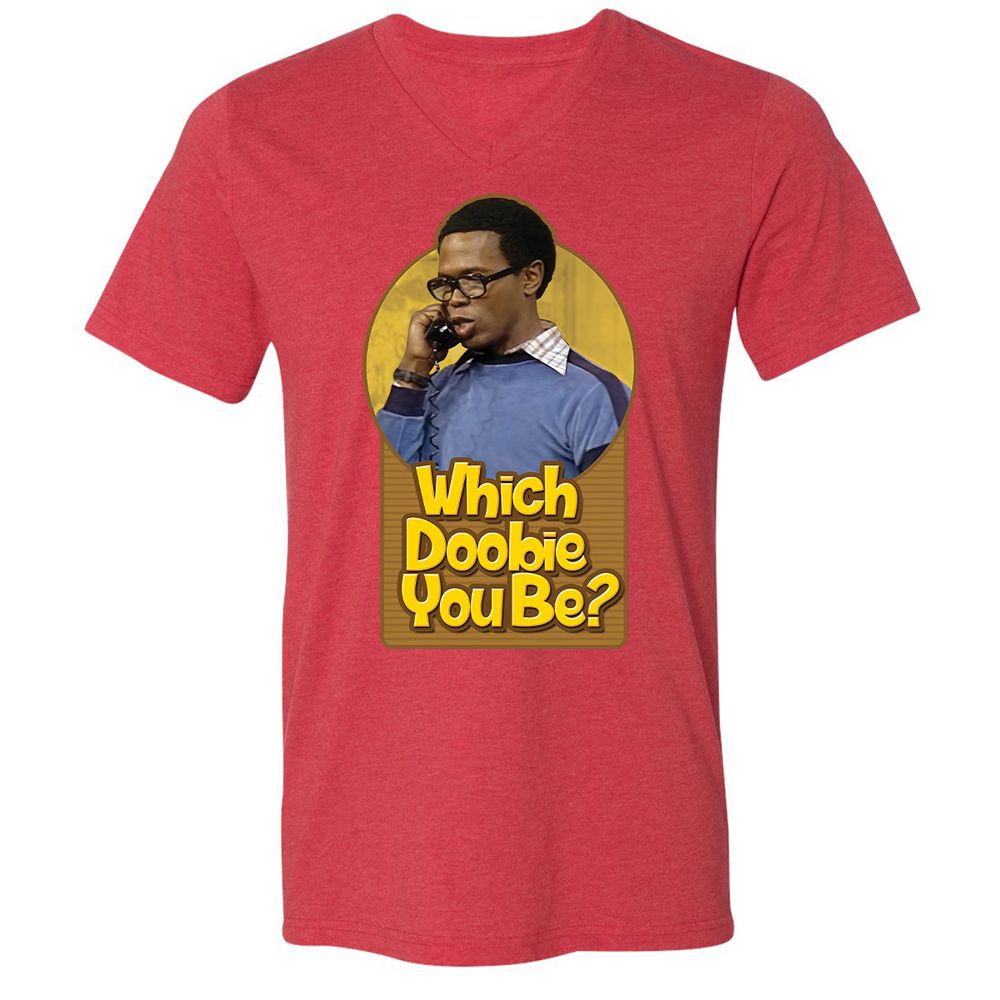 Unisex V-Neck T-Shirt - R1SPWKWQ - Heather Red - 16