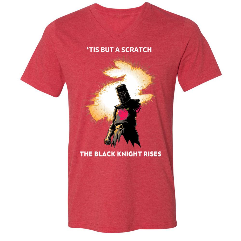 Unisex V-Neck T-Shirt - 1LRUG687 - Heather Red - 16