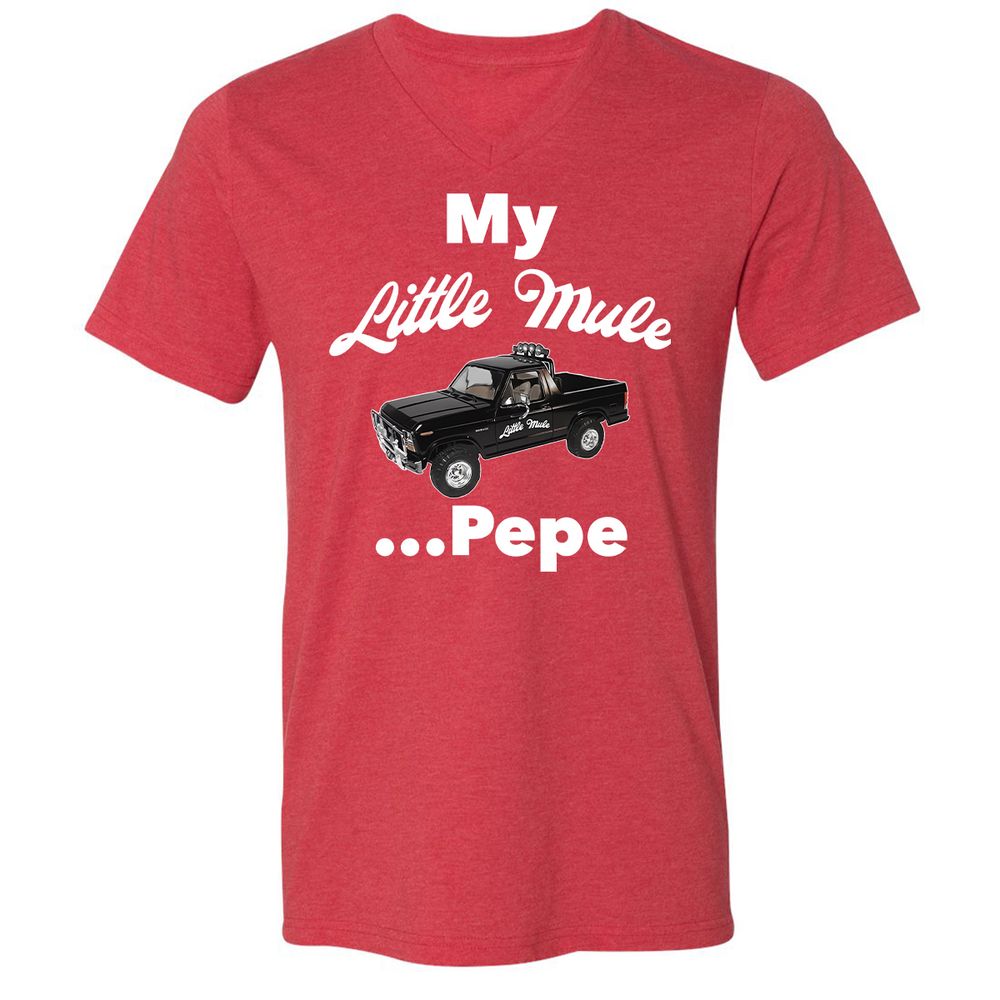 Unisex V-Neck T-Shirt - Q659RRPE - Heather Red - 16