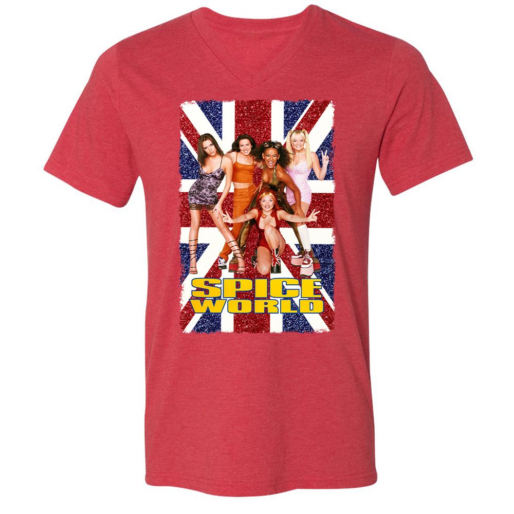 Unisex V-Neck T-Shirt - FY1TSFNE - Heather Red - 16