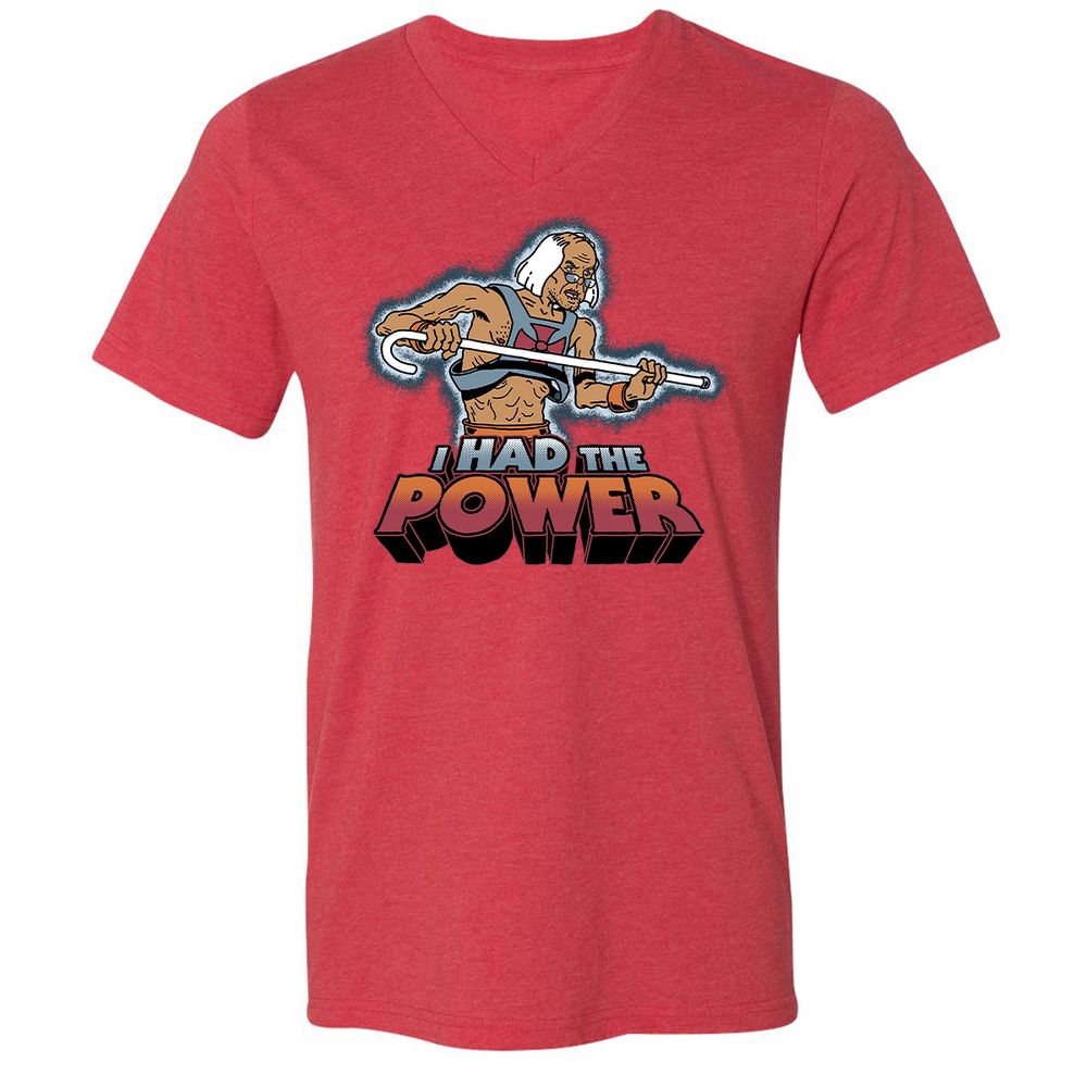 Unisex V-Neck T-Shirt - ZM6RUJN3 - Heather Red - 16