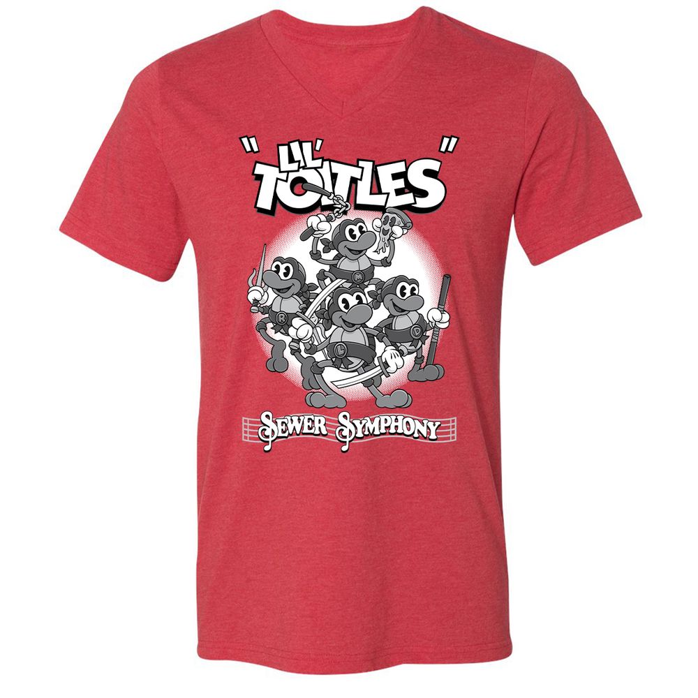 Unisex V-Neck T-Shirt - 1WCRQV9K - Heather Red - 16