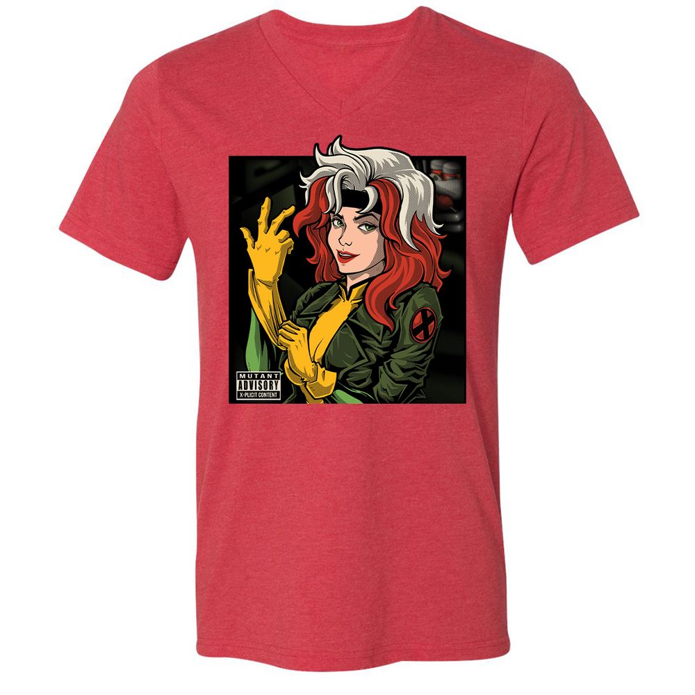 Unisex V-Neck T-Shirt - P4982FDN - Heather Red - 16