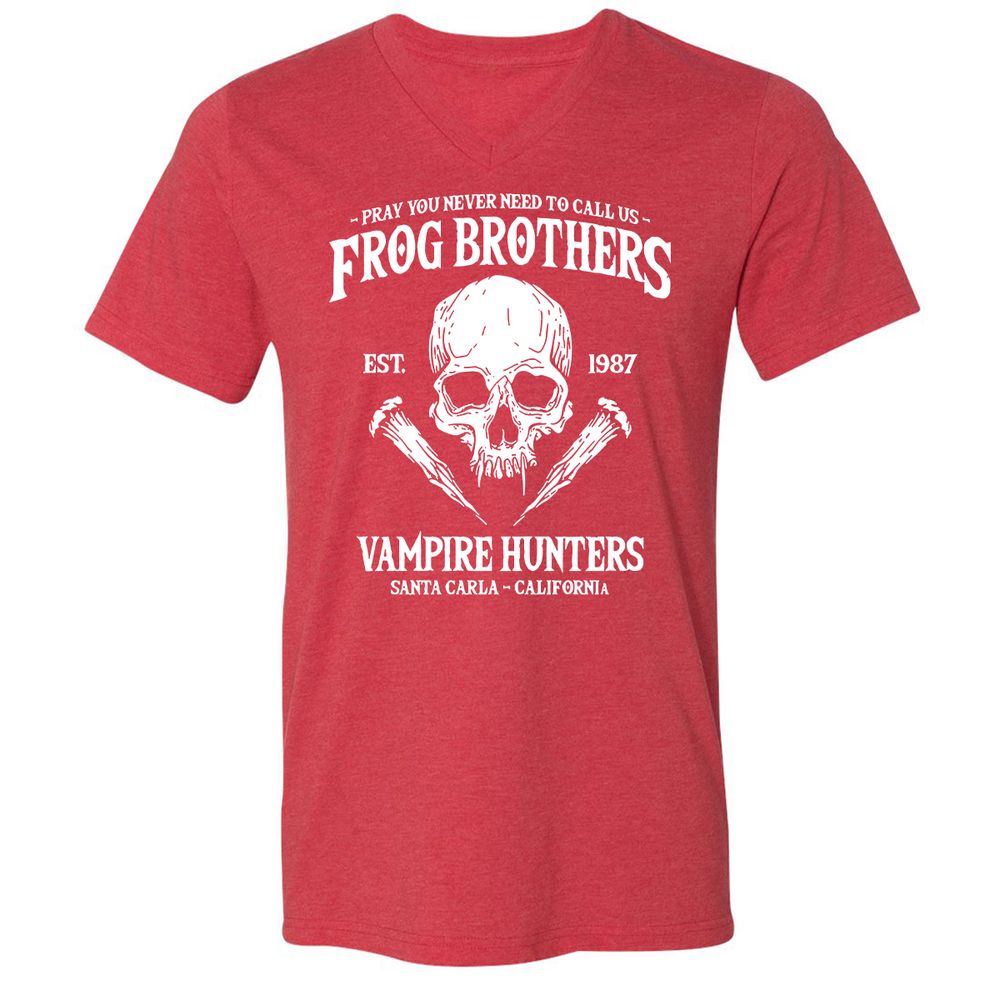 Unisex V-Neck T-Shirt - UQ25VKR2 - Heather Red - 16