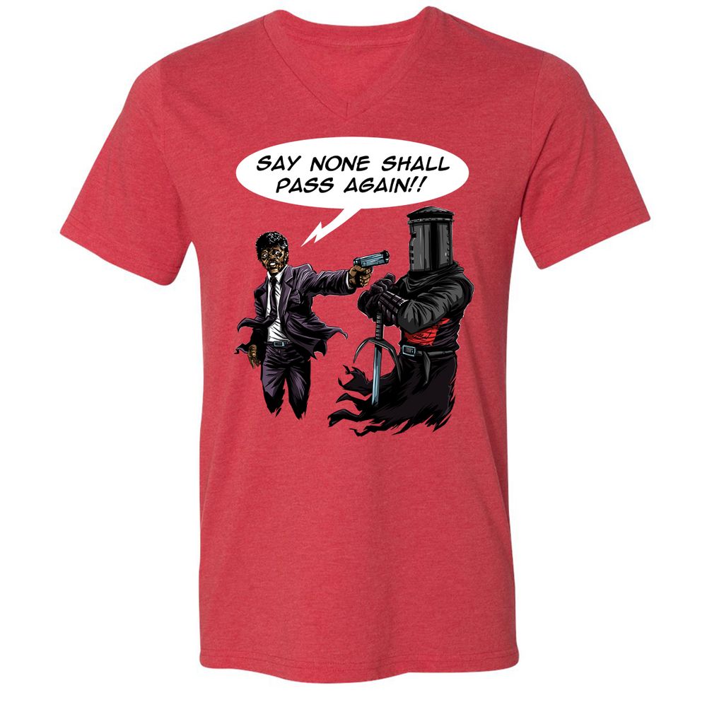 Unisex V-Neck T-Shirt - 5VLJ35MX - Heather Red - 16