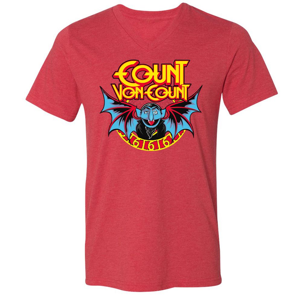 Unisex V-Neck T-Shirt - 88PZ5G9U - Heather Red - 16