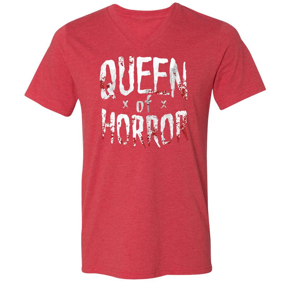 Unisex V-Neck T-Shirt - NFZNU3F8 - Heather Red - 16