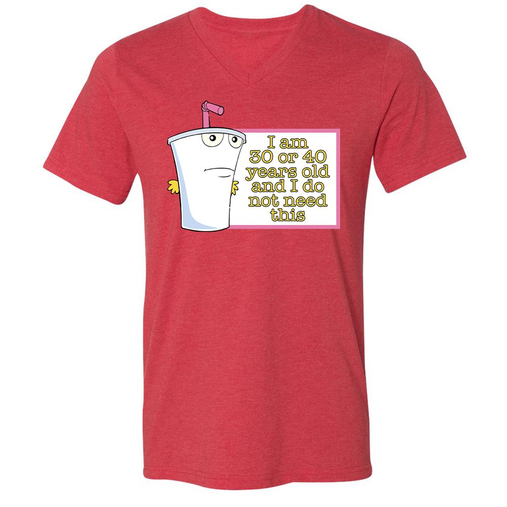 Unisex V-Neck T-Shirt - X66FUA8P - Heather Red - 16