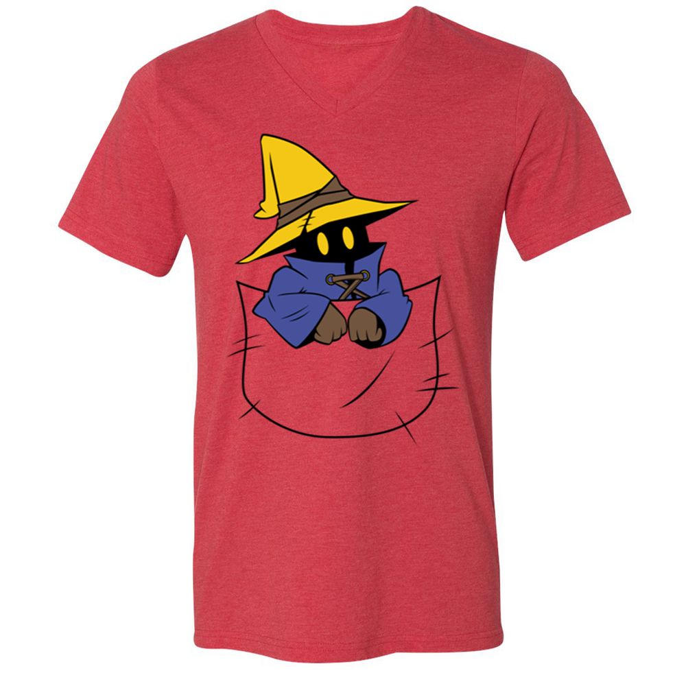 Unisex V-Neck T-Shirt - 6GYFU8KY - Heather Red - 16