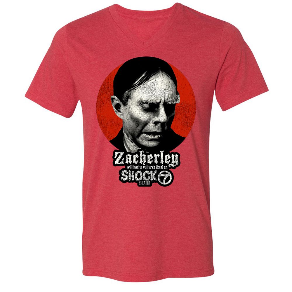 Unisex V-Neck T-Shirt - N7Q9G3VW - Heather Red - 16