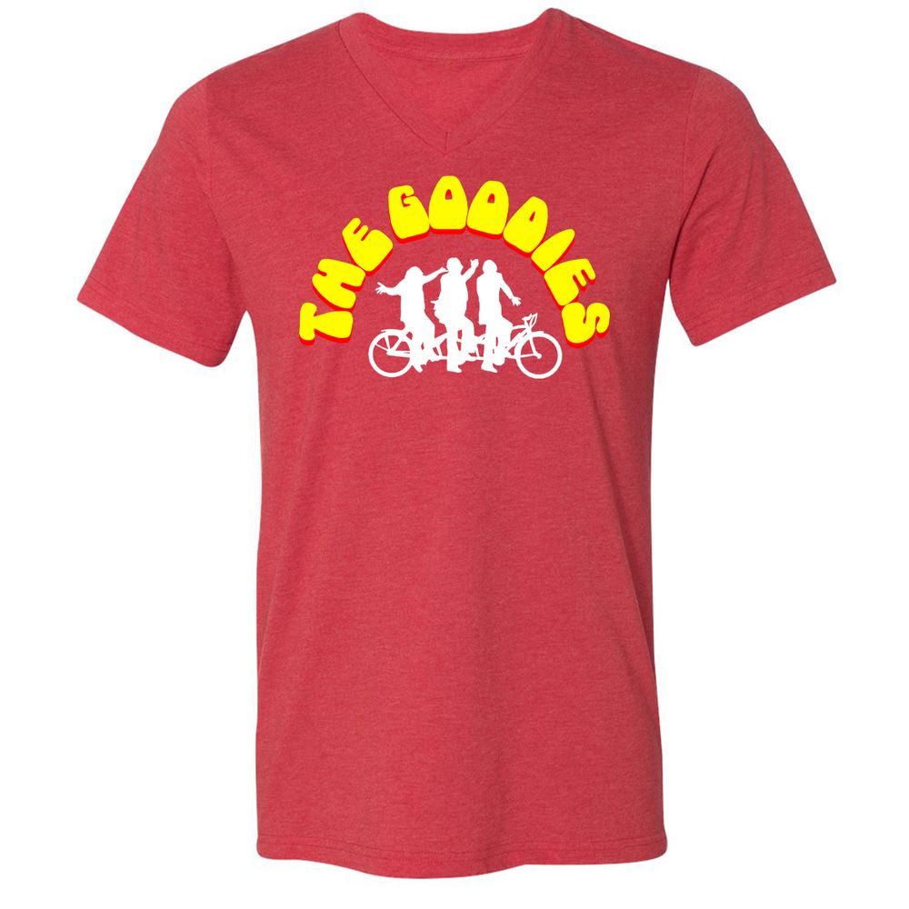 Unisex V-Neck T-Shirt - EME7BNMU - Heather Red - 16