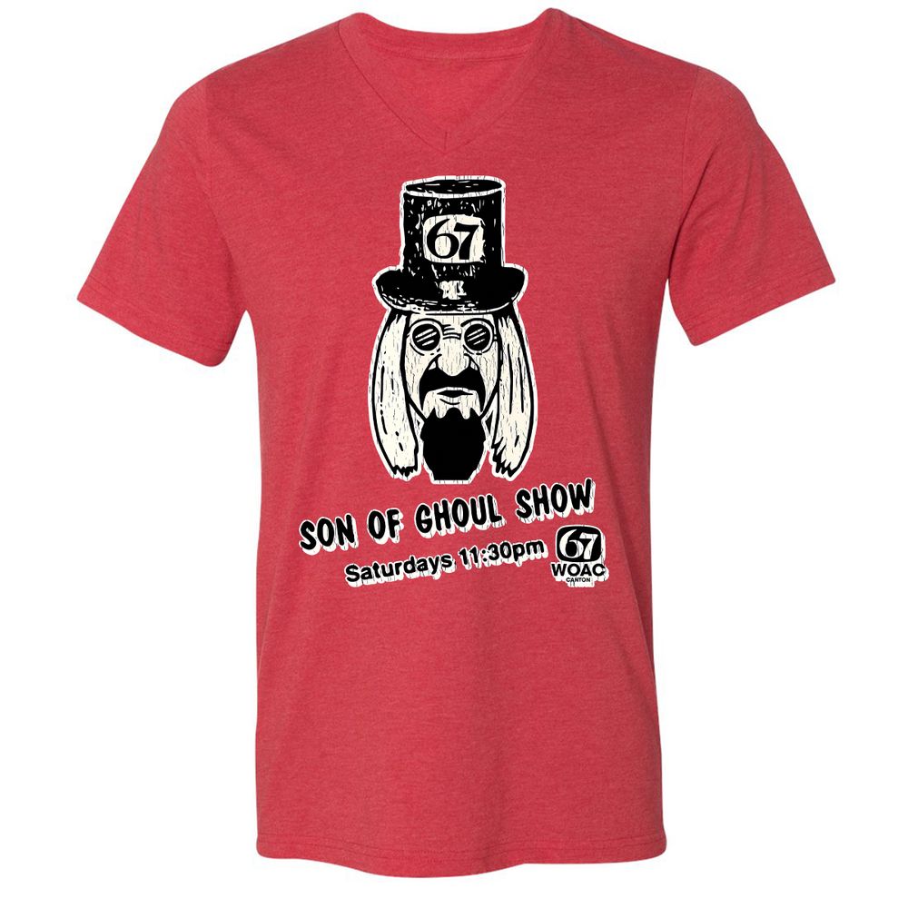 Unisex V-Neck T-Shirt - R5B52KSH - Heather Red - 16