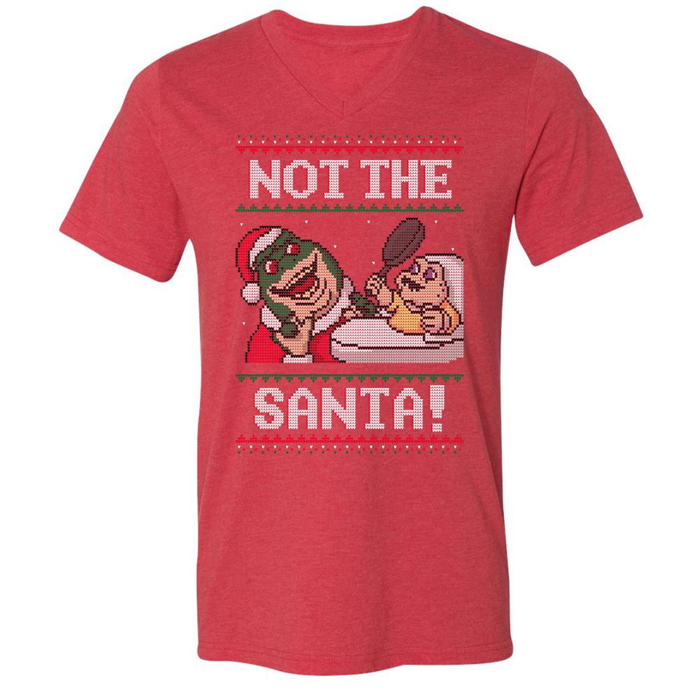 Unisex V-Neck T-Shirt - KKSFPPN3 - Heather Red - 16