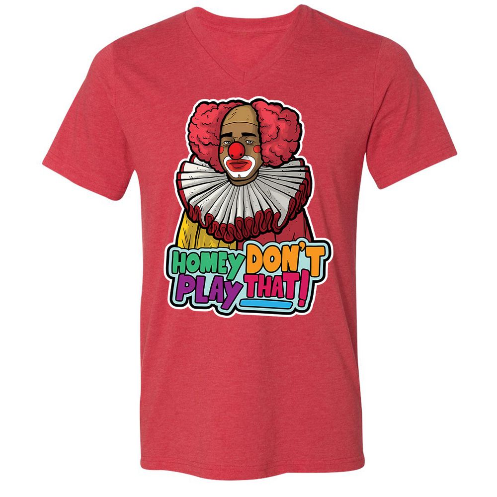 Unisex V-Neck T-Shirt - VPRTVMH9 - Heather Red - 16