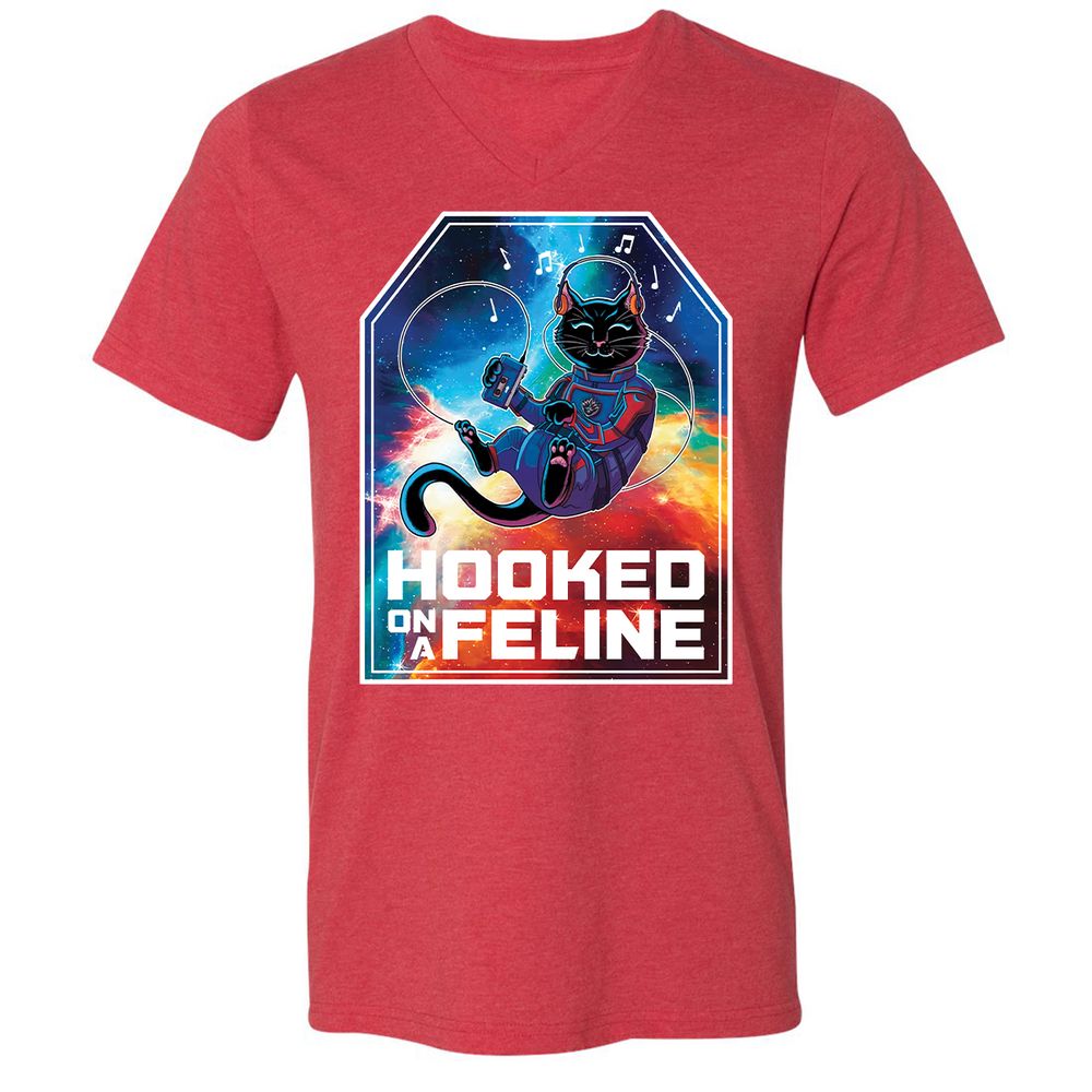 Unisex V-Neck T-Shirt - JFM3JBN1 - Heather Red - 16