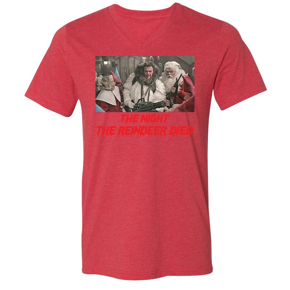 Unisex V-Neck T-Shirt - MLN11NRZ - Heather Red - 16